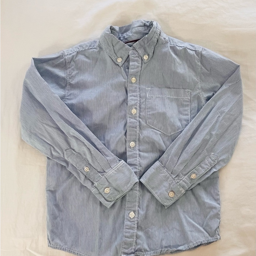 Classic Blue Striped kids dress Shirt